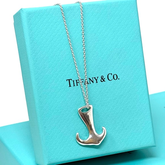Authentic Tiffany & co Rare Vintage Elsa Peretti Anchor Pendant Necklace. - Picture 1 of 15
